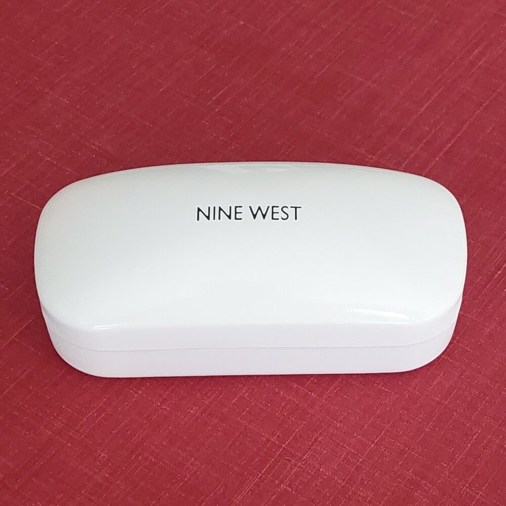 Nine West White Hinged Hard Clamshell Sunglass Case